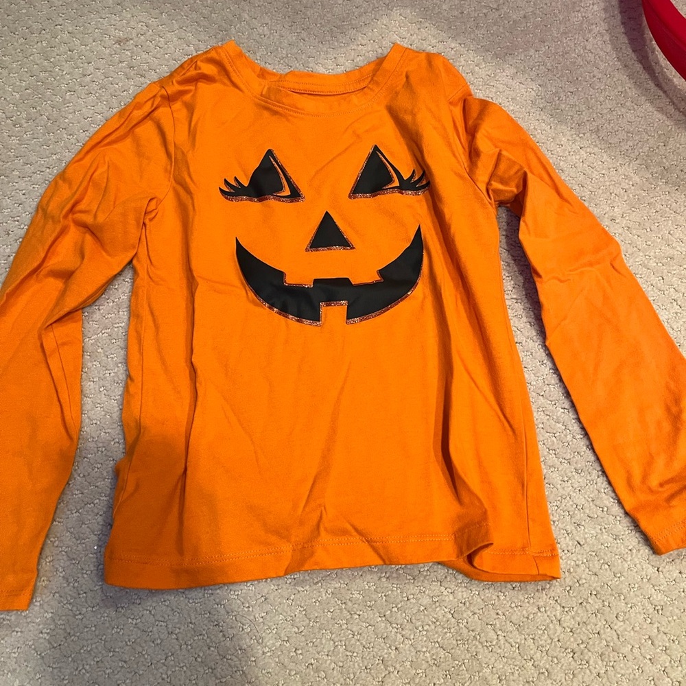 Wonder Nation Pumpkin Face Tee in Orange